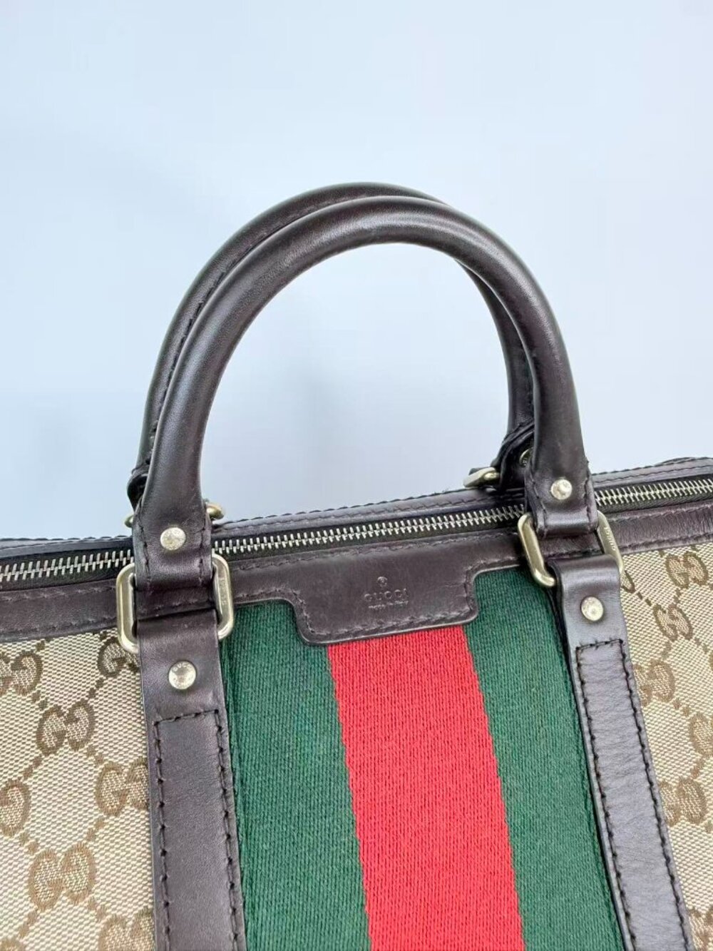 Gucci vintage gg canvas web boston bag - Picture 9 of 13